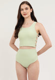 Louise Light Textured Green Waves